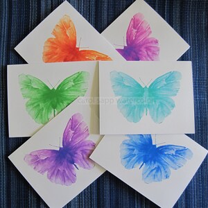 butterfly cards set of 6