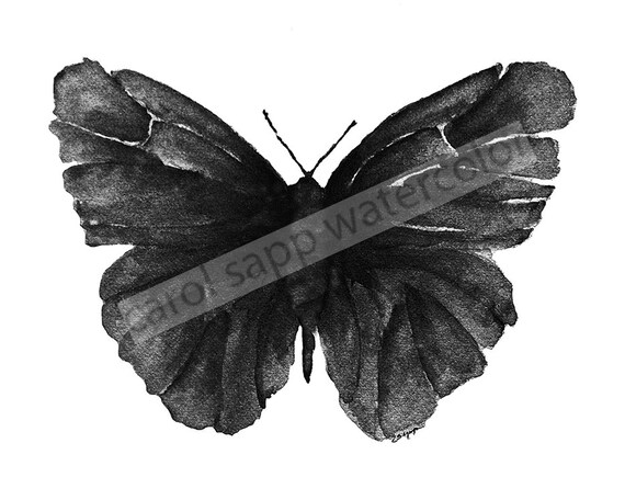 Black Butterfly Watercolor Black Butterfly Art Black Butterfly Etsy Black Butterfly Watercolor Black Butterfly Art Black Butterfly Etsy