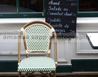 french cafe chair color photograph