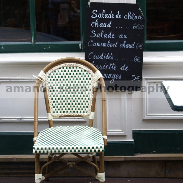 french cafe chair color photograph