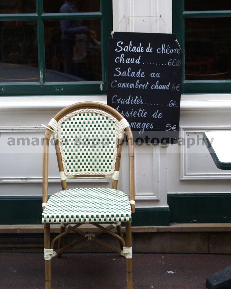 French Cafe Chair Color Photograph Etsy