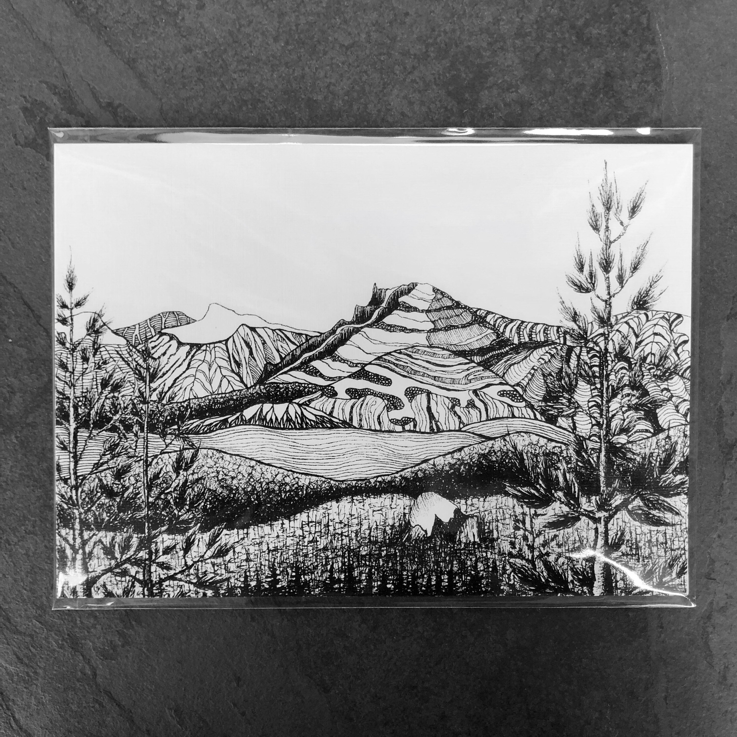 Pikes Peak Art Original Pen and Ink Art Print Reproduction Etsy