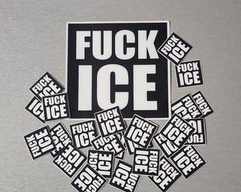 Anti-Trump Protest Stickers: F*CK ICE Political Confetti Stickers