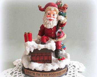 Christmas Santa Figurine Vintage Santa Claus Figurine Santa Decor Father Christmas Village Santa Claus Decor Santa with Toys Santa Figure