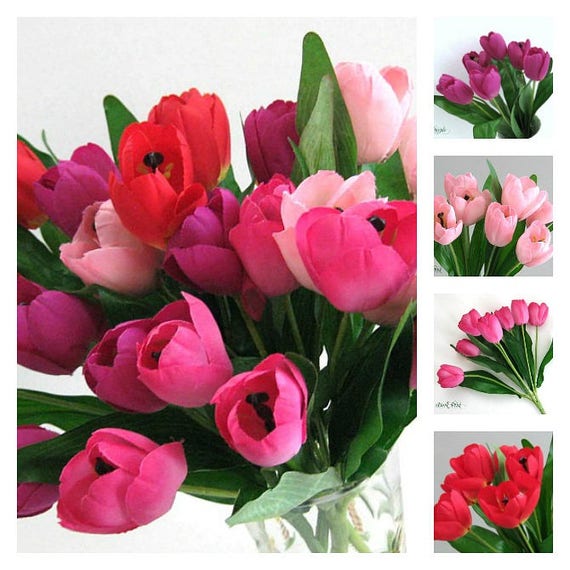 pink flower bouquet red