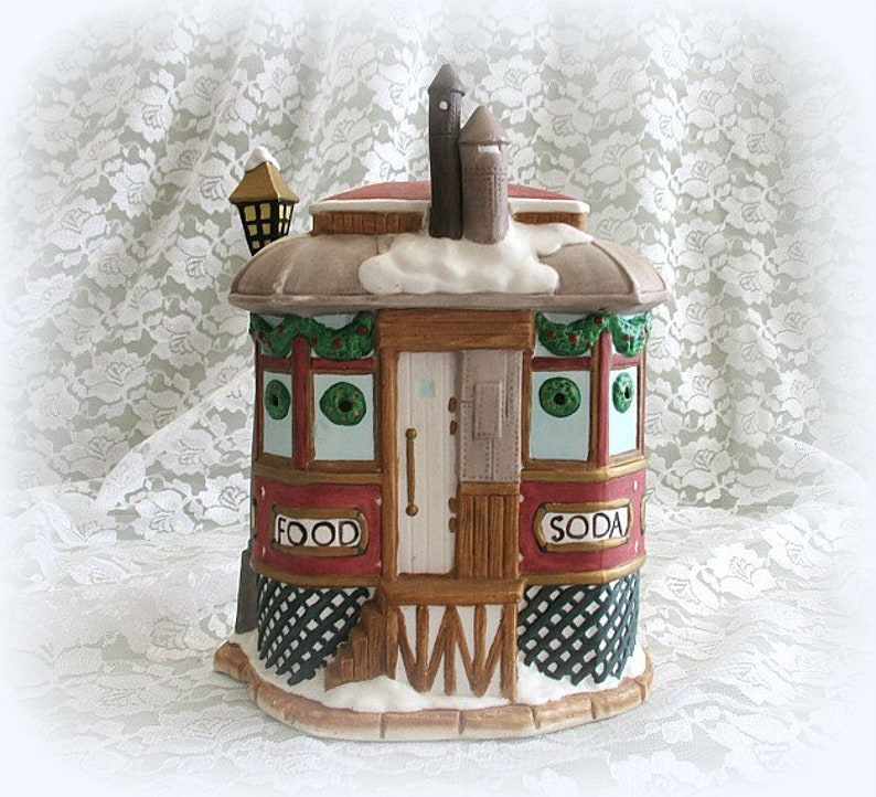 Lighted Christmas Village Porcelain Building Figurine . | Etsy