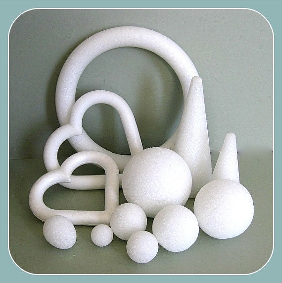 Styrofoam Craft Foam Forms Craft Balls Floral Balls Craft Etsy