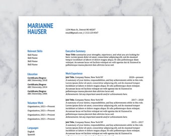 Google Docs Executive Resume Template 2022 | CEO Resume Template for Google Docs, C Level Resume | Director Resume Template