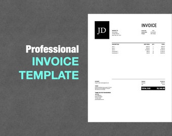 Sleek Business Invoice Template | Editable in Google Sheets