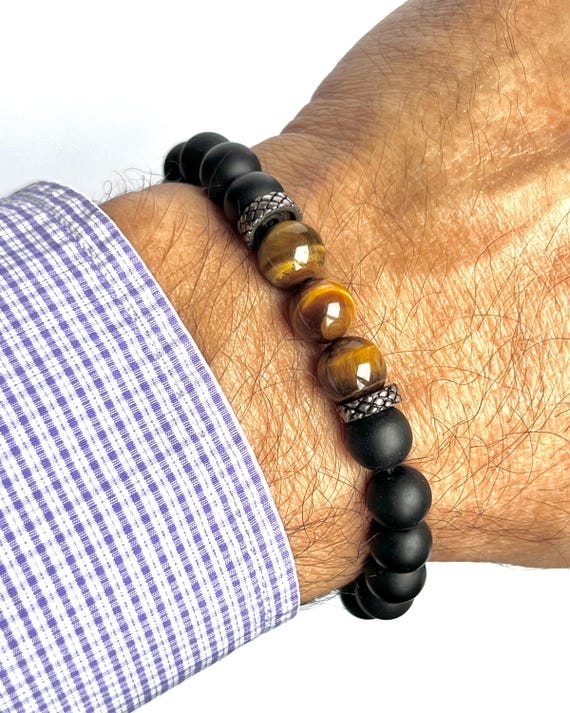 Commercio All'ingrosso 8mm Occhio Di Tigre Perline Di Pietra Tartarughe Marine Braccialetto Turchese Pietra Naturale Elastico Tartaruga Braccialetto Di Fascino - Foto 9