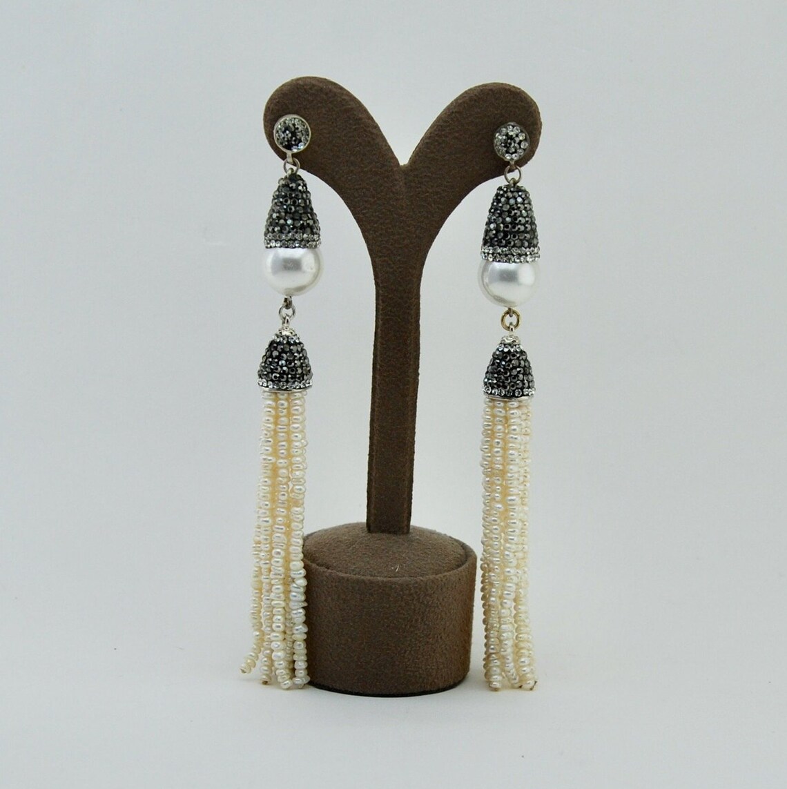 Baroque Pearl Earrings Baroque Pearl Tassel Sterling Silver | Etsy