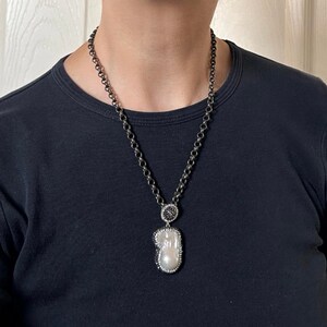 Baroque Pearl Minimalist Design Necklace, 925 Sterling Silver Necklace