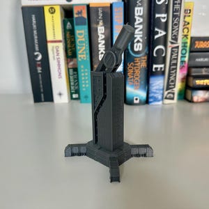 Battlestar Galactica Colonial Battleship from the 1978 series, 3D printed custom display model with high quality stand included, available in large or standard sizes for sale, great gift or present for sci-fi enthusiasts, assembly, colour and size options