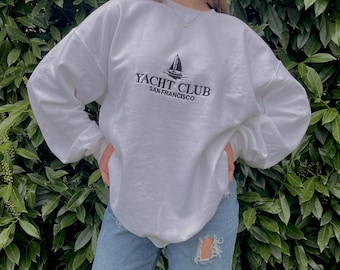 Yacht Club Embroidered Sweatshirt