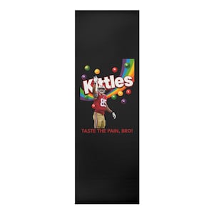 Yoga Mat, George Kittle Skittles Pun Mat, Exercise Mat, Workout Mat, Fitness Mat, Sports Fan Gift, Gym Decor