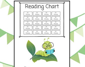 Kids Reading Reward Chart | Printable Reading Tracker (Digital Download)