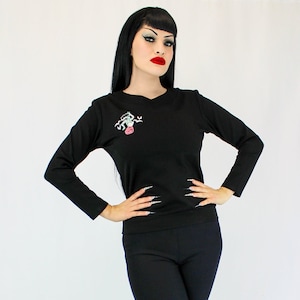 Bride of Frankenstein Pin Up Black Pullover image 1