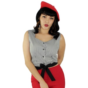A Stripe Love Affair - Top w paski z węzłem