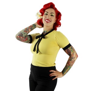 Vintage Inspired Yellow Top XS-4XL