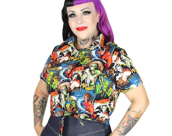 Hollywood Monsters Horror Knot Top XS-4XL