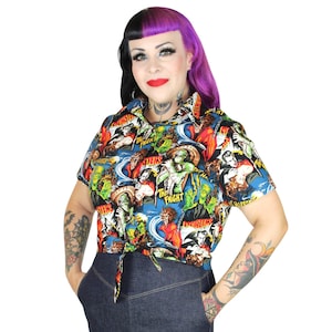 Hollywood Monsters Horror Knoten Top XS-4XL