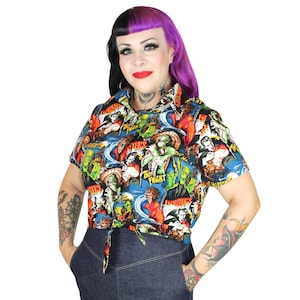 Hollywood Monsters Horror Knot Top XS-4XL