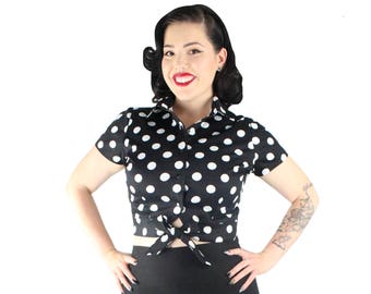 Polka Dot Picnic Crop Top XS-3XL