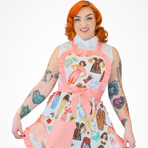 Vintage Paper Pin Ups Apron