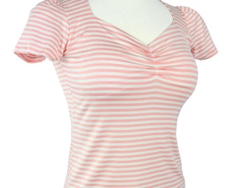 Sweetheart Striped Top XS-2XL