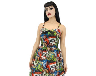 Monster-Kleid mit verstellbaren Trägern XS-3XL