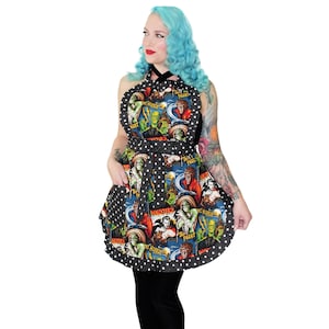 Retro Horror Movie Hollywood Monsters Vintage Inspired Apron