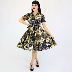 Edgar Allan Poe Rockabilly Circle Dress