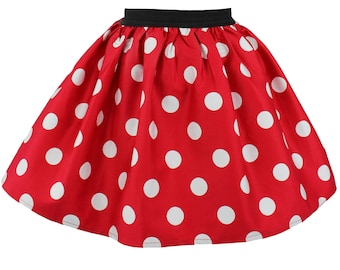 minnie mouse polka dot skirt