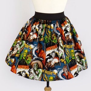 Frankenstein Hollywood Monsters A-line Elastic Skirt