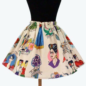 Girl's Beige Colorful Frida Skirt image 1