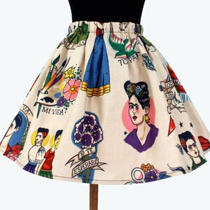 Girl's Beige Colorful Frida Skirt image 2