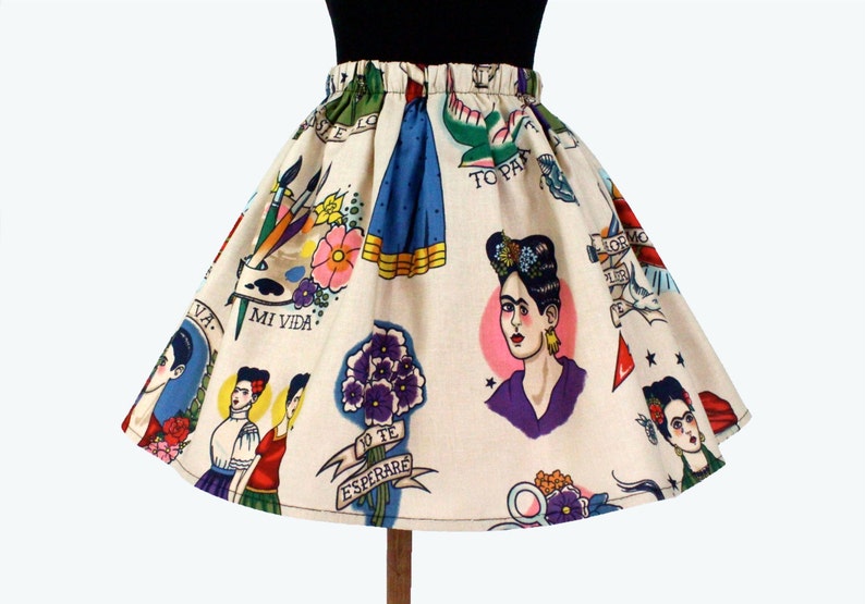 Girl's Beige Colorful Frida Skirt image 2