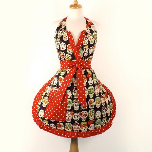 Frida and Skulls Apron