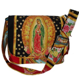 Guadalupe Virgin Mary Mexican Art Messenger Bag / Diaper bag