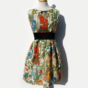 Frida Inspired Dress/ 50s Inspired Frida Dress / Mexican / Rockabilly / Boho image 6