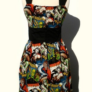 Rockabilly Pinup Dress Classic Pinup Dress / Monsters Vintage - Etsy