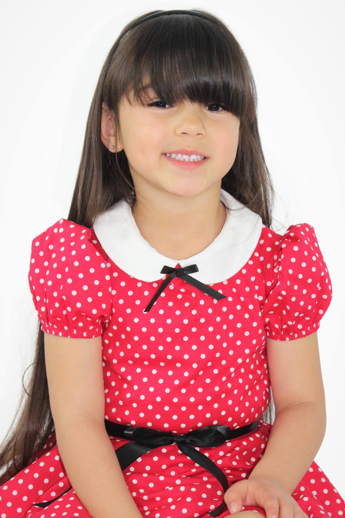 Vestido de lunares rojo y blanco para niñas / Vestido - Etsy México Vestido de lunares rojo y blanco para niñas / Vestido - Etsy México