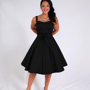 open lace back dress Vintage Retro Pinup Strapless Sweetheart Neckline Bow Cherry Print Tight Dress- Ilha L main image 1
