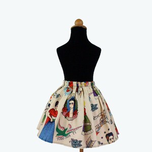 Girl's Beige Colorful Frida Skirt image 4