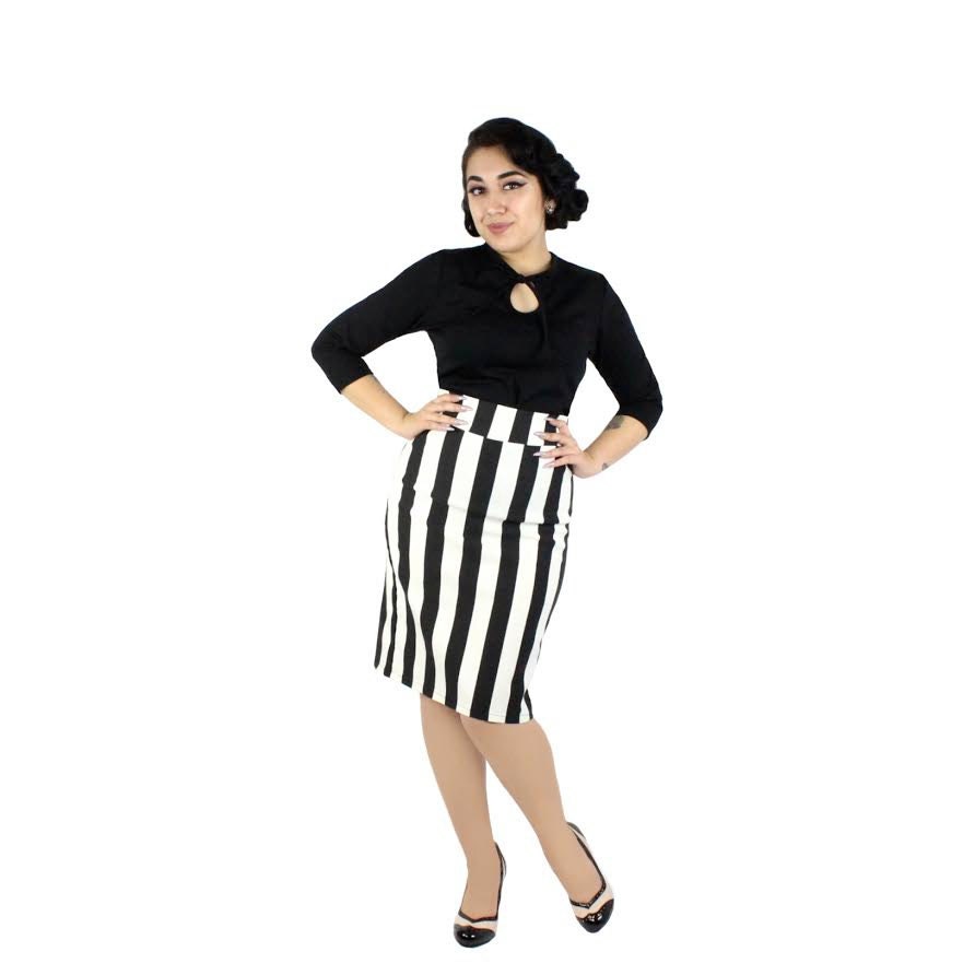 Striped Pencil Skirt - Etsy