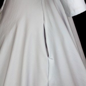 White 1940s Vintage Inspired Wedding Circle Dress w/ Pockets image 5