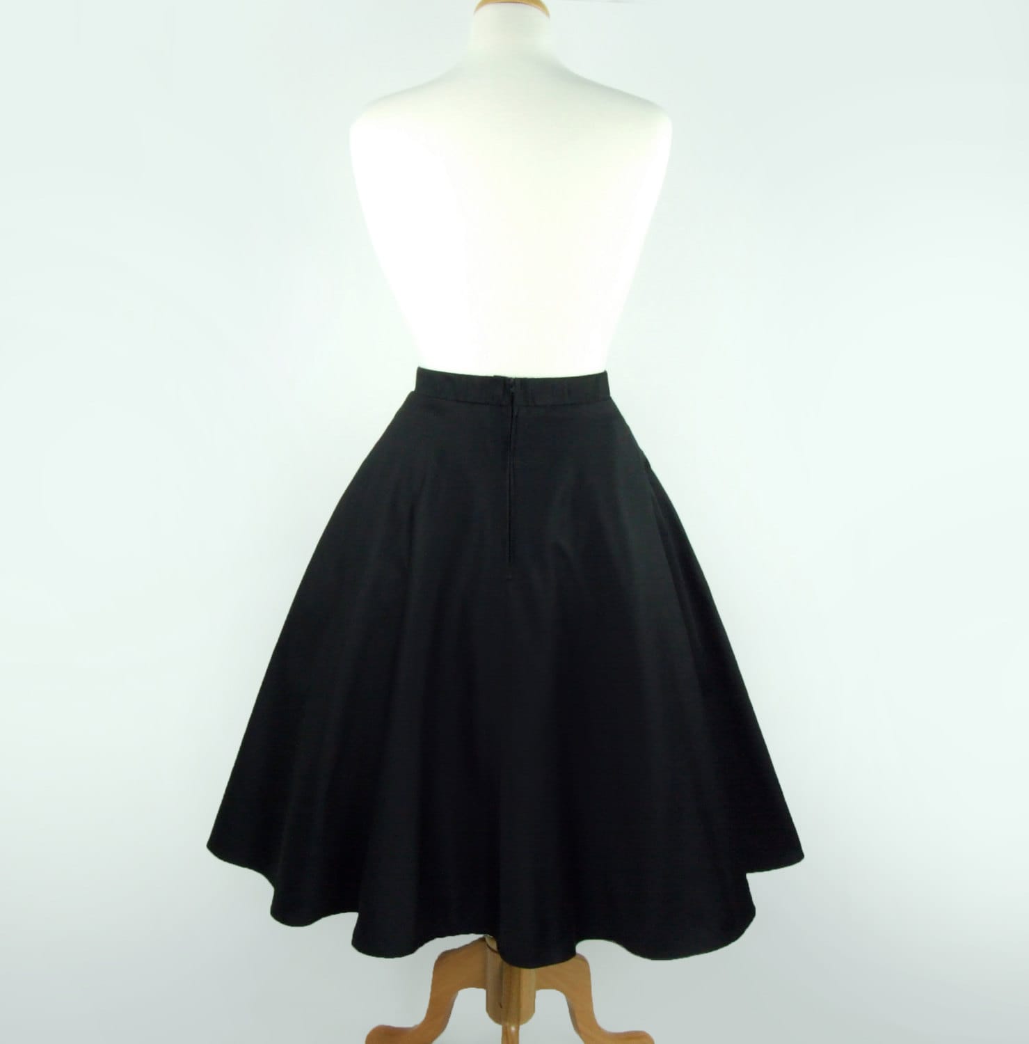 Vintage Inspired Circle Skirt Black Full Circle Skirt With - Etsy Vintage Inspired Circle Skirt Black Full Circle Skirt With - Etsy