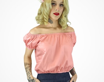 Off The Shoulder Top - Pink XS-3XL