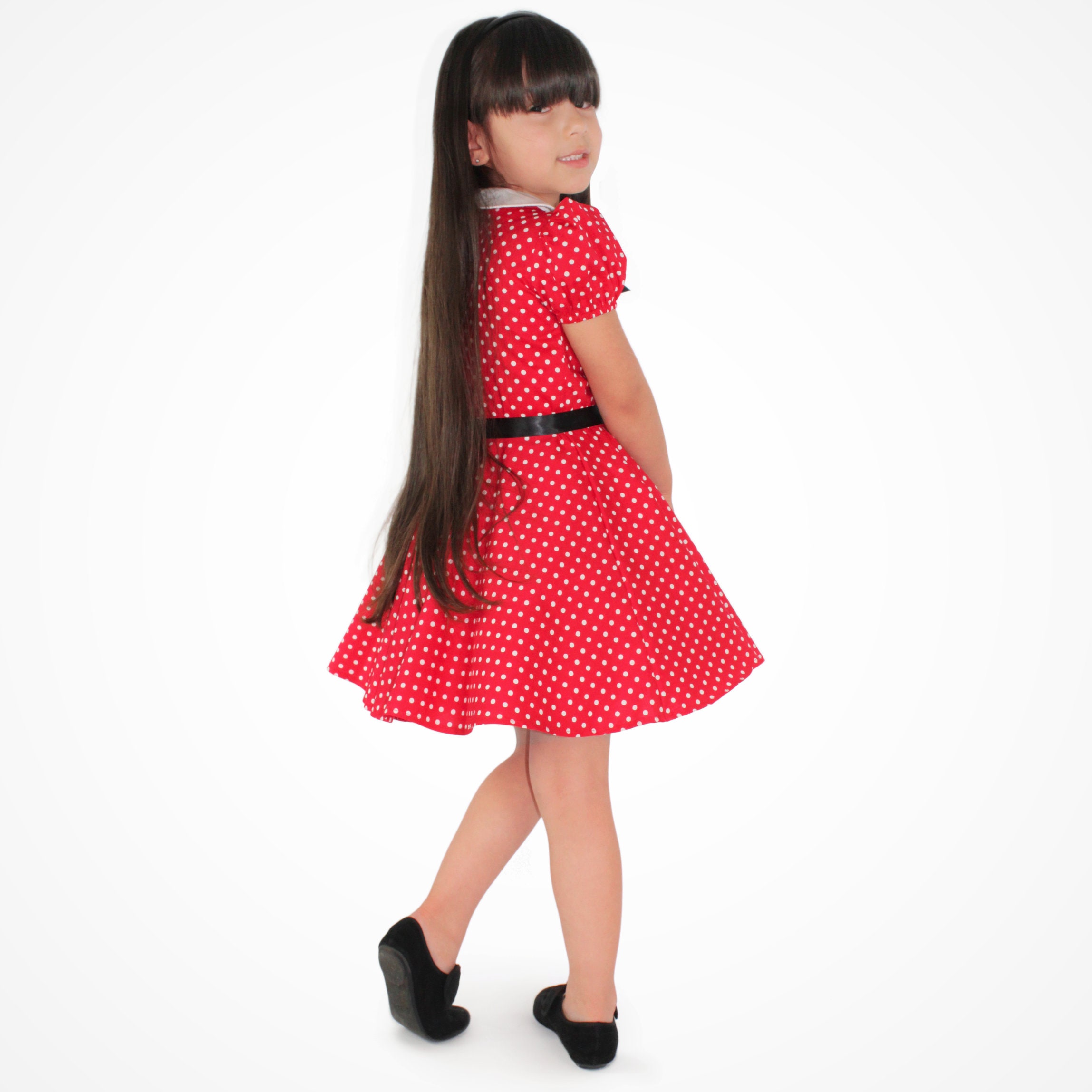 Vestido de lunares rojo y blanco para niñas / Vestido - Etsy México Vestido de lunares rojo y blanco para niñas / Vestido - Etsy México