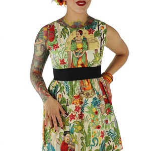 Frida Inspired Dress/ 50s Inspired Frida Dress / Mexican / Rockabilly / Boho image 5